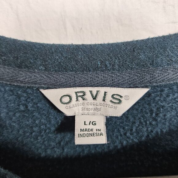 Orvis Classic Collection Pullover Sweater/sweatsirt Men’s Large Green - Picture 4 of 9